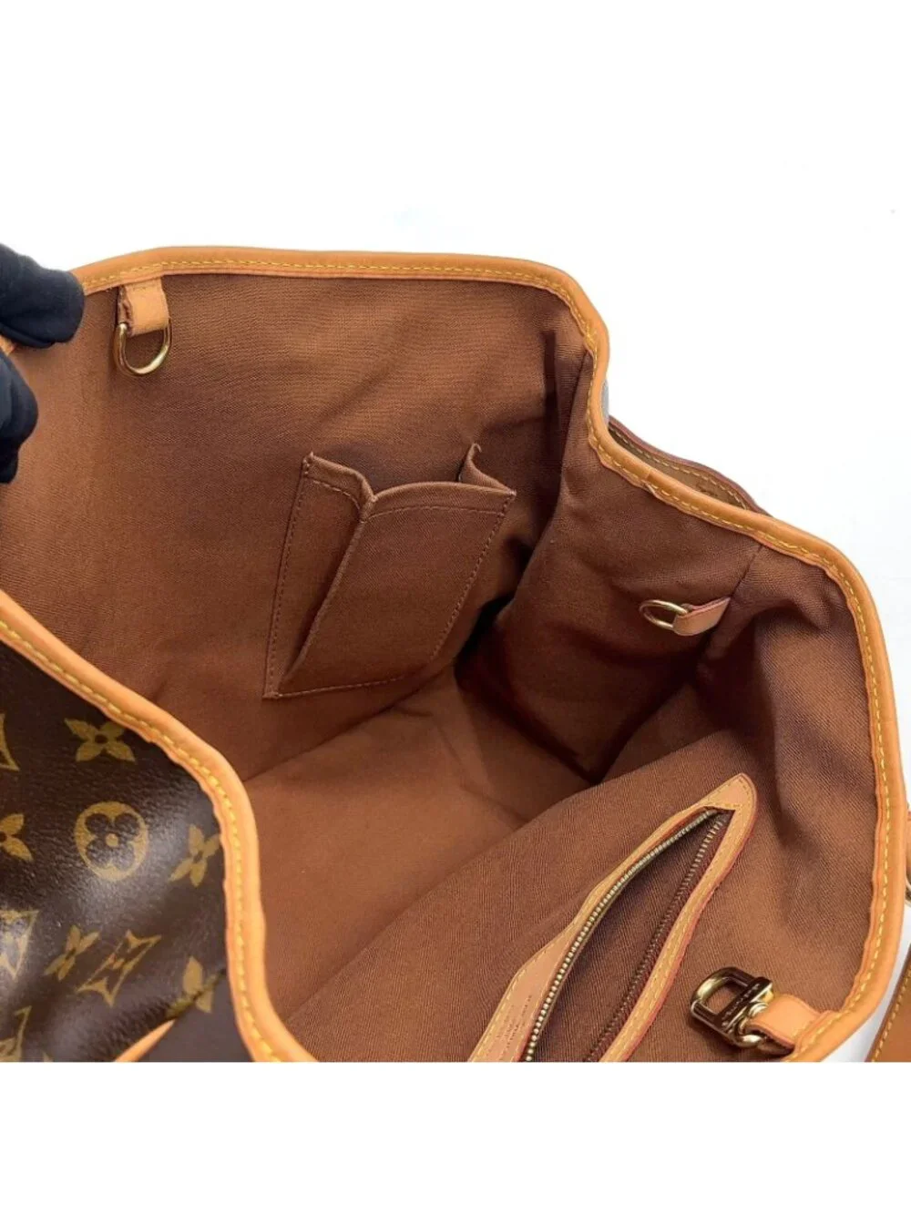 Louis Vuitton Batignolles Oriental Monogram Leather Brown Light Tote Gold